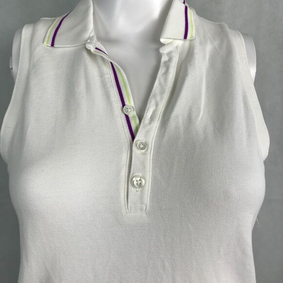 Polo Golf Ralph‎ Lauren Shirt Womens S White Tailored Fit Sleeveless Golf Tennis - Picture 3 of 10